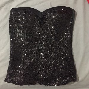 Black Glitter Corset